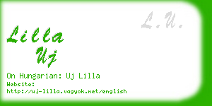 lilla uj business card